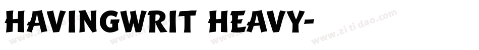 HavingWrit Heavy字体转换